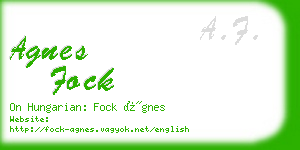 agnes fock business card